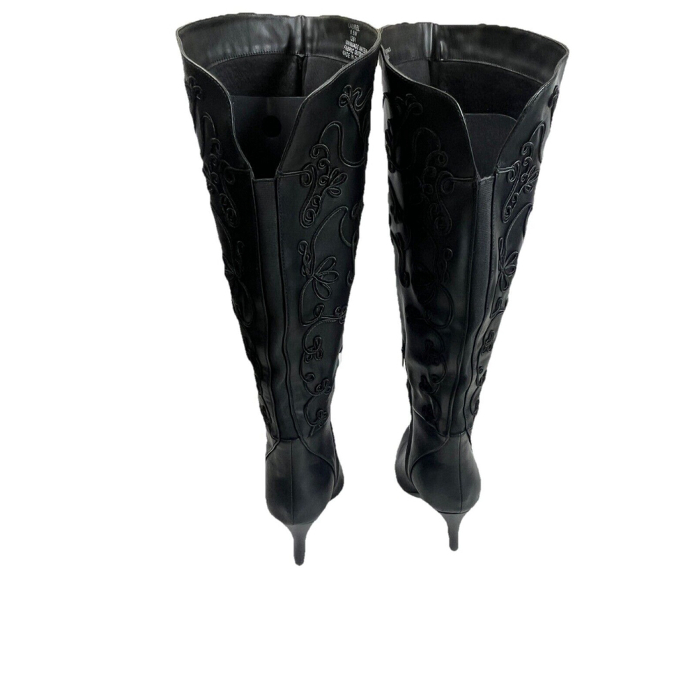 Cloudwalkers Womens Black Tall Boots Sz 8.5 Wide Calf Steampunk Renocore Frozen - Picture 3 of 16